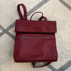 Urban Originals Burgundy Leather Backpack